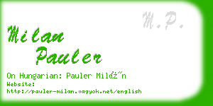 milan pauler business card